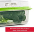 Rubbermaid FreshWorks Saver, Medium Produce Storage Containers, 2-Pack, 7.2 Cup, Clear