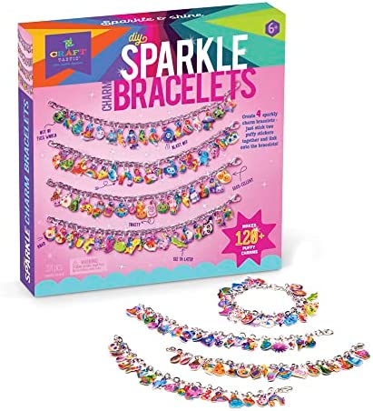 Craft-tastic — DIY Puffy Charm Bracelets Kit — Make Your Own Jewelry — Ages 6+