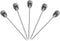 5 Pcs Stainless Steel Cocktail Picks Reusable Toothpicks Fruit Sticks(Skull)