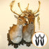 Moxweyeni European Mount Skull Hanger Deer Hooks Antler Style Mounts Hanging and Mounting Easy Installation for Living Room Bedroom Home Decor Indoor Outdoor Use (4 Pieces) (4), Black