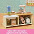 Calico Critters Kitchen Island, Toy Dollhouse Furniture and Accessories Set