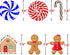 Funnlot 57PCS Peppermint Floor Decals Christmas Wall Stickers Christmas Decals for Wall Christmas Stickers for Wall Candy Wall Stickers Christmas for Candyland Decoration