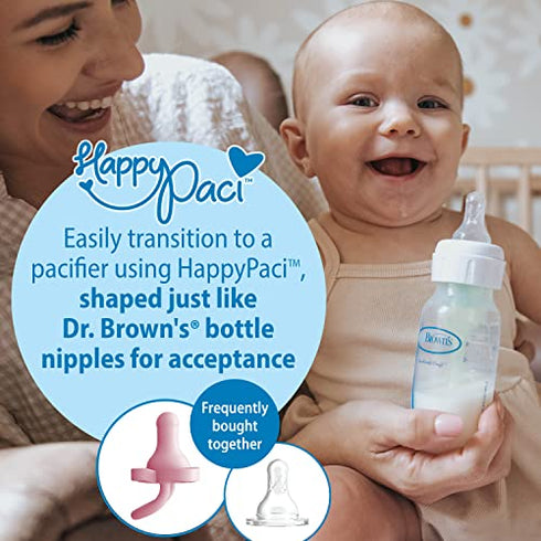 Dr. Brown’s Natural Flow® Preemie Flow™ Narrow Baby Bottle Silicone Nipple, Slowest Flow, 0m+, 100% Silicone Bottle Nipple, 6 Pack