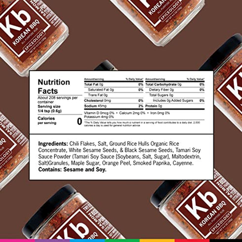 Spiceology - Korean BBQ - Use On: Steak, Chicken, Tofu, Pork, Vegetables - Korean Seasoning - Spices and Seasonings - 4.4 oz