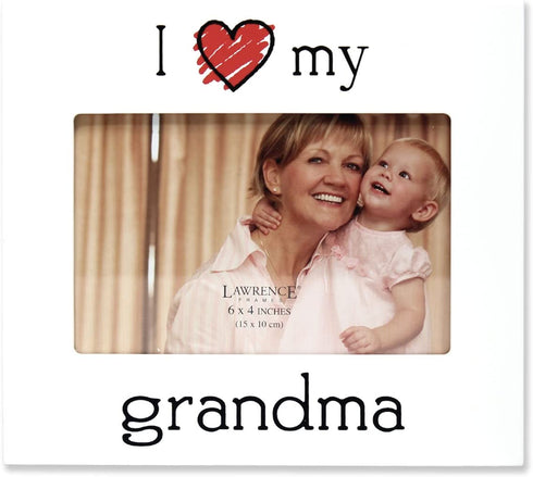 Lawrence Frames 550264 'I Love My Grandma' Picture Frame, 6 by 4-Inch, White