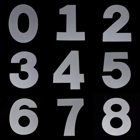RAYNAG 0-8 Number Cake Stencils Flat Plastic Templates Cutting Number Mold 12 Inch Numerical Stencils for DIY Numbers Cakes/Cookies