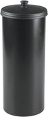 mDesign Plastic Floor Stand Toilet Paper Organizer w/Cover, 3-Roll Space-Saving Tissue Storage - for Bathroom, Fits Under Sink, Vanity, Shelf, in Cabinet, Corner - Hyde Collection - Black