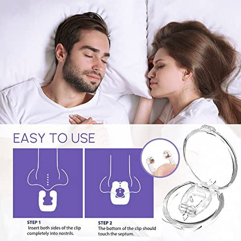 Anti Snoring Devices - Svevno Anti Snoring Nose Clip - Silicone Magnetic Snore Stopper, Provide Effective Snoring Solution - Comfortable and Effective to Stop Snoring (6 PCS), White