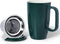 Sunddo Porcelain Tea Mug with Infuser and Lid, 15 OZ, Jade