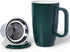 Sunddo Porcelain Tea Mug with Infuser and Lid, 15 OZ, Jade