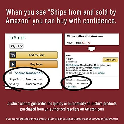 Justin's Cinnamon Almond Butter Squeeze Packs, Gluten-free, Non-GMO, Responsibly Sourced, 11.15 Ounce (Pack of 10)