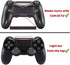 eXtremeRate Scarlet Red Classical Symbols Custom Replacement Full Set Buttons for ps4 Slim Pro CUH-ZCT2 Controller - Compatible with ps4 DTFS LED Kit - Controller NOT Included