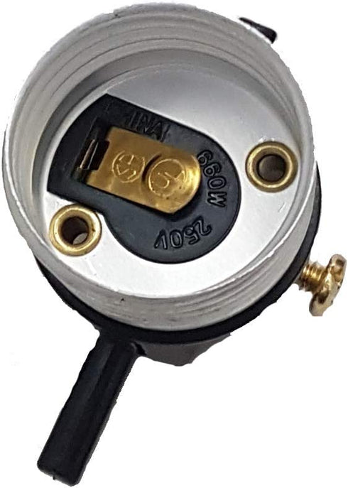 B&P Lamp® Antique Brass Finish Table Lamp Wiring Kit with a 10 Inch Harp and Push-Thru Socket