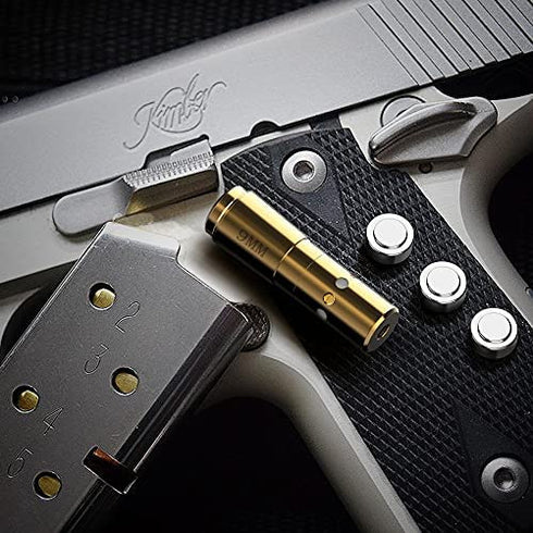 MidTen 9mm Bore Sight Cal Red Dot Boresighter Rem Gauge with Three Batteries