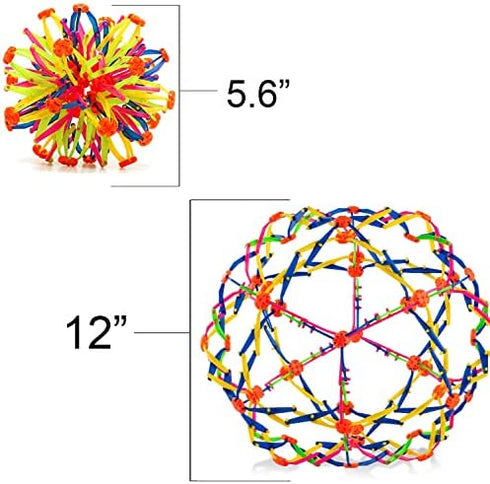 4E's Novelty Expandable Breathing Ball Toy Sphere for Kids & Adults, Expands from 5.6" to 12" - Kids Calming Fidget Toys, Yoga Relaxation Accessories