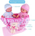 Baby Doll Cradle Bassinet Portable Doll Carrier Carry Bag,Soft Pillow Quilt Plush Bear Doll Clothes Outfits Included,for 9-10-11-12 Inch Alive Baby Doll Reborn Newborn Baby Doll Accessories Gift-wrap