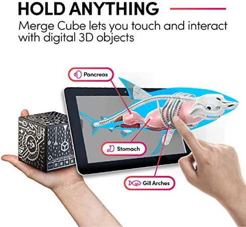 Merge Cube - Augmented & Virtual Reality Science & STEM Toy - Educational Tool - Hands-on Digital Teaching Aids - Science Simulations - Home School, Remote & in Classroom Learning - iOS & Android