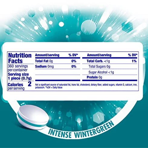 Mentos Clean Breath Hard Mints Sugar Free Candy, Wintergreen, (Pack of 12)