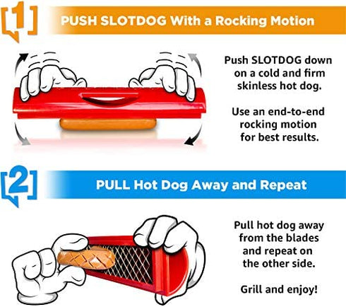 SLOTDOG - Hot Dog Slicing Tool - 10 inch - Red