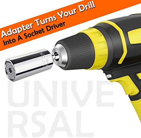 Gifts for Dad from Daughter Son, Dad Christmas Birthday Gifts Stocking Stuffers?, Universal Socket 'Best Dad Ever', Cool Gadgets for Men Super Grip Socket Set with Power Drill Adapter, 2PC Set