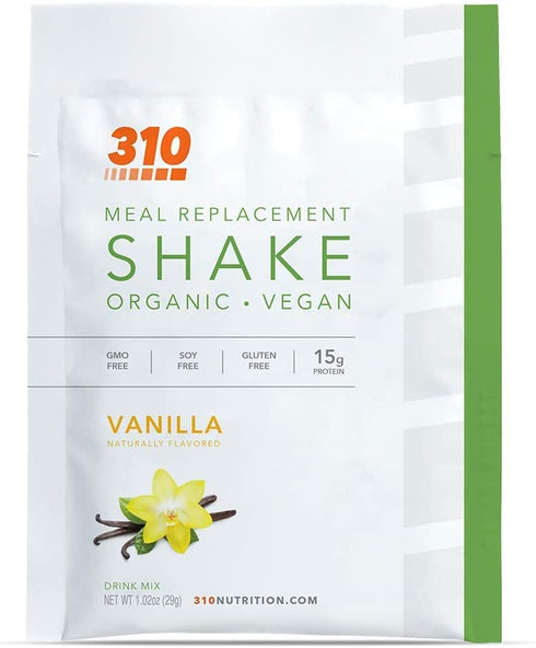Vegan Organic Plant Protein Powder and Meal Replacement Shake - By 310 Nutrition - Gluten, Dairy and Soy Free - 0g of Sugar | Keto and Paleo Friendly… (Vanilla, 1 Serving)