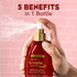 Frizz-Free + Keratin Smoothing Oil Miracle Gloss Spray, 5 in 1, De-frizz & Shiny Hair, Argan Oil