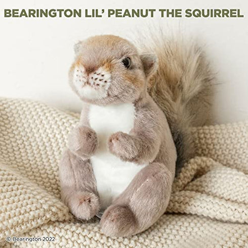 Bearington Lil' Peanut Plush Stuffed Animal Squirrel, 7 inch
