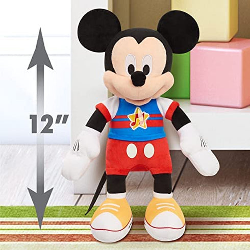 Disney Junior Mickey Mouse Funhouse Singing Fun Mickey Mouse 13 Inch Lights and Sounds Feature Plush, Sings The Wiggle Giggle Song, by Just Play