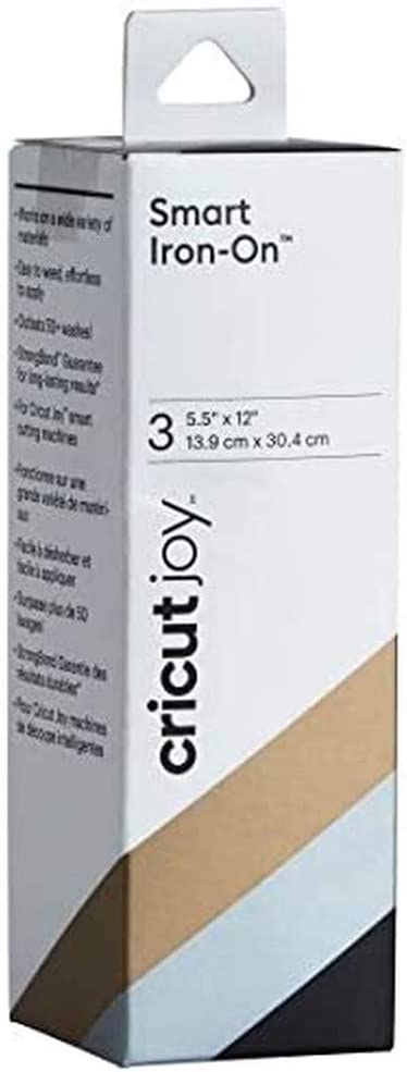 Cricut Joy Smart Iron On Vinyl Classics Sampler, (3) Assorted HTV Vinyl Sheets for Decals, DIY Projects, Stickers & More, StrongBond Guarantee, Outlast 50+ Washes, Matless Cutting, Wide Application