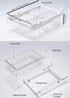 YekouMax Fridge Drawer Organizer, Refrigerator Organizer Bins, Pull Out with Handle, Fridge Shelf Holder Storage Box, Clear Container for Food,Drinks,Fit for Fridge Shelf Under 0.6" (1 Pack Medium)