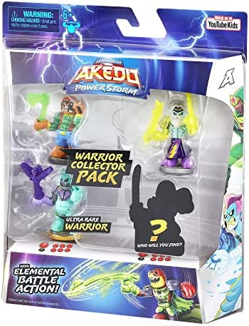 Legends of Akedo Powerstorm Warrior Collector Pack 4 Mini Battling Action Figures Including 1 Ultra Rare Warrior and 1 Mystery Warrior