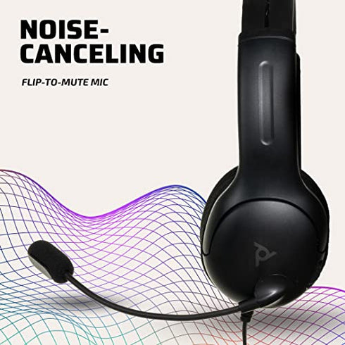 PDP Gaming LVL40 Wired Stereo Headset With Noise Cancelling Microphone: Black - PS5/PS4