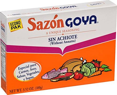 Goya Foods Sazon Seasoning without Annatto, 3.52 Ounce