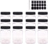 ZMYBCPACK 12 Pack 12OZ(350ml) Clear Empty Plastic Jars with Lids & Labels, 1 Pen - BPA Free Food Storage Containers for Dry Food, Peanut, Powder, Spice, Kitchen & Craft Storage Plastic Slime Jar