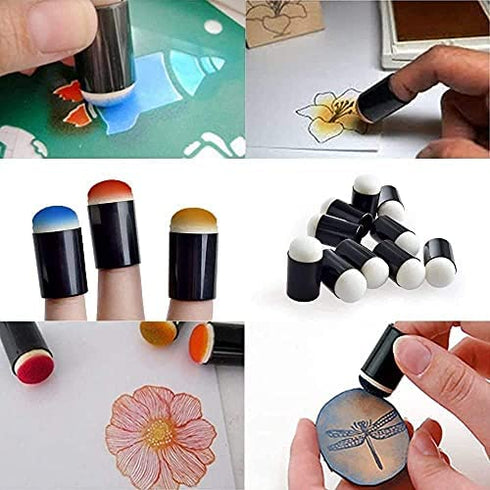 GooMart 20pcs Finger Sponges daubers, Craft Sponge Daubers Set for Painting, Drawing, Ink, Card Making