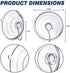 Znben Suction Cup Hooks, 2.5 Inches Clear Large Suction Cups with Metal Hooks 7 LB Reusable Heavy Duty Suction Cups for Kitchen Bathroom Shower Wall Window Glass Door - 6 Pack