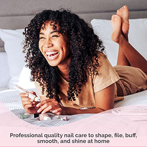 Finishing Touch Flawless Salon Nails Kit, Electronic Nail File and Full Manicure and Pedicure Tool
