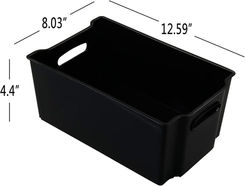 Yubine Pantry Stackable Organizer Bin, Plastic Freezer Storage Box, Set of 6