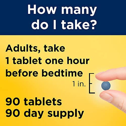 Nature Made Melatonin 4 mg Extended Release Tablets, Dietary Supplement for Restful Sleep, 90 Count, 90 Day Supply