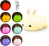 Wenscha Kids Night Light 7 Color Changing USB Rechargeable Night Light for Baby Toddler Christmas Gifts, Touch Portable LED Silicone Bunny Lamp for Nursery Girls Bedroom