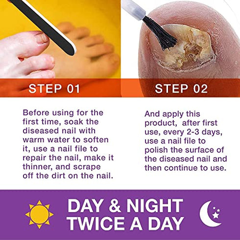 pureskin Fungal Nail Renewal - Maximum Strength Nail Fungus Treatment, Toe Fungus Nail Treatment, Health Care Solution for Finger & Toenail Fungus, Athlete's Foot, Ringworm by Fungus