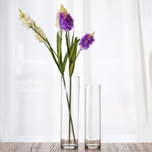 WGV Cylinder Vase, 3" W x 10" H, Clear Bud Skinny Narrow Glass Candle Holder Planter Terrarium for Wedding Party Flowers Centerpieces Home Office Decor, 1 Piece