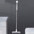 Affogato Floor Scrub Brush Bathroom Long Handle Bathtub Push Broom Shower Tile Grout Scrubber Rotatable Indoor Kitchen Scrubbing Cleaning Brush for Hard to Reach Areas - White
