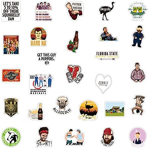 Cool Teen Stickers for Laptop, Skateboard, Unique Vinyl Decal for Water Bottle, Computer, Phone, Travel case, Bike 50pcs Pack (Letterkenny)