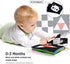 beiens Baby Books Toys, High Contrast Black and White Books Non Toxic Fabric Touch and Feel Crinkle Cloth Books Early Educational Stimulation Toys for Infants Toddlers, Baby Gift Soft Toys Mirror
