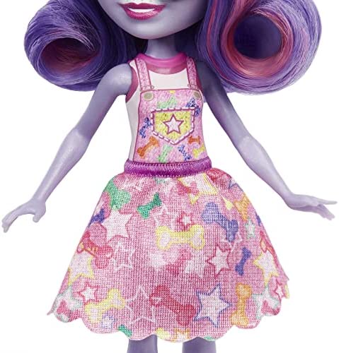 Enchantimals City Tails Hadley Husky Doll (6-in) & Sledder Animal Figure, Small Doll with Removable Skirt & Accessories, Great Gift for Kids Ages 4Y+