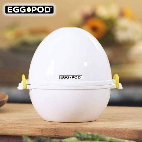 Eggpod by Emson Egg Cooker Wireless Microwave Hardboiled Egg Maker, Cooker, Egg Boiler & Steamer, 4 Perfectly-Cooked Hard boiled Eggs in Under 9 minutes As Seen On TV