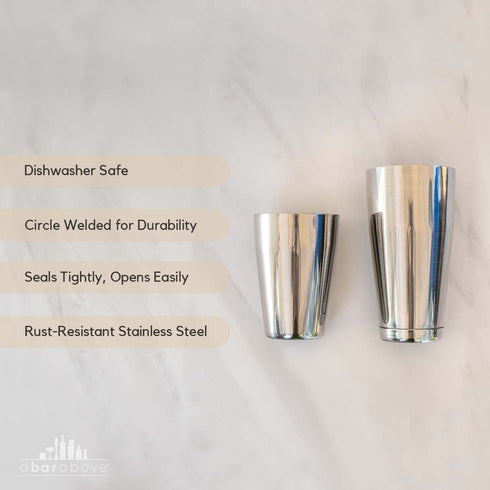 A Bar Above Weighted & Unweighted Shakers (Weighted/Unweighted, Stainless Steel)