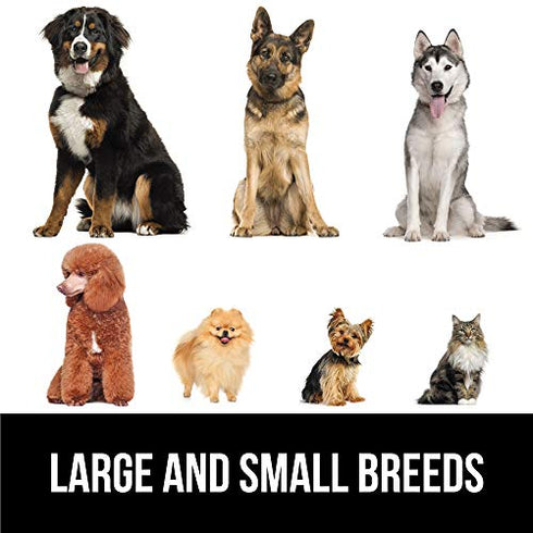 Gorilla Grip Stainless Steel Pet Grooming Rake, Comfort Handle, Dematting and Deshedding Dog Brush, Prevent Mats and Tangles, 2 Sided Cats and Dogs Hair Comb, Groom Short Long Undercoat Fur, Blue