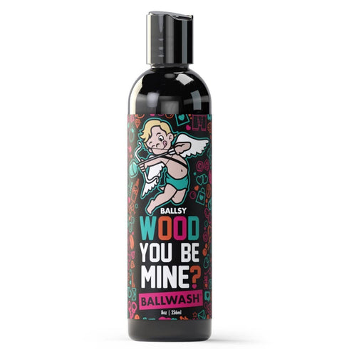 Ballsy Ballwash Wood You Be Mine Charcoal Body Wash for Men, Natural Soap, Moisturizing, Shower Gel, w/ Coconut Oil and Aloe Vera, Drift & Dunes Scent, 8 Fl oz
